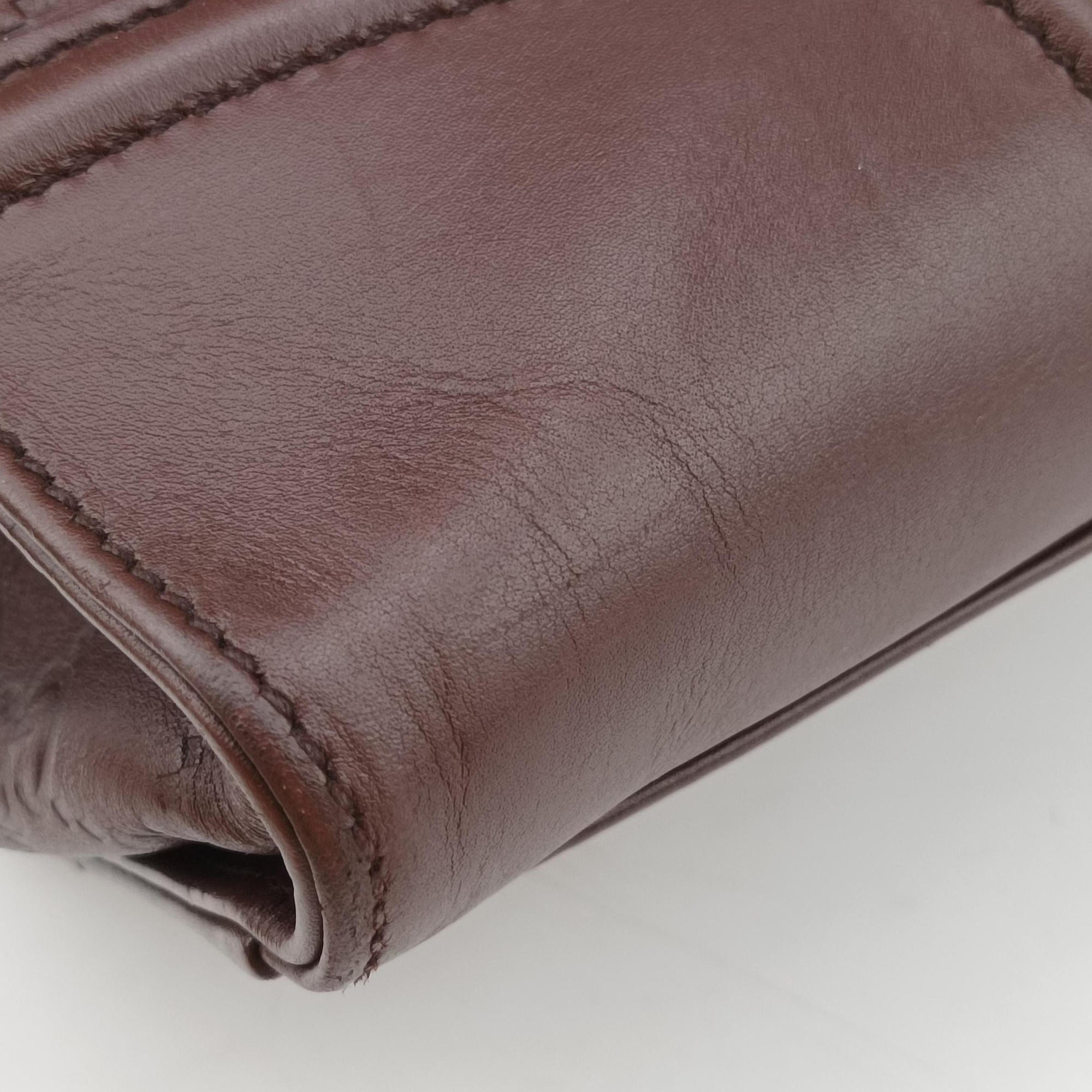 Pre-owned Gucci Treasure Burgundy Leather 163033 handbag | stylenewstar