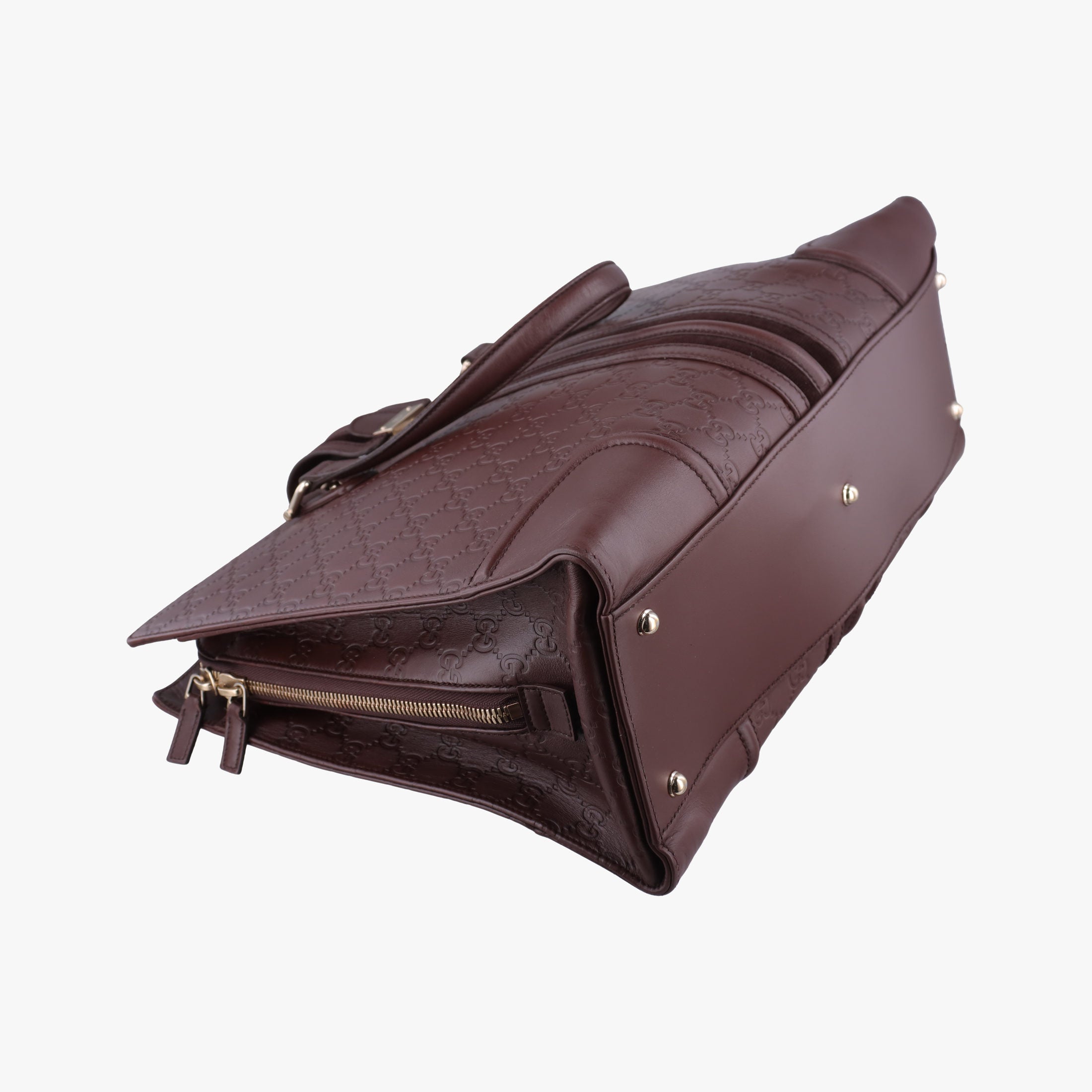 Pre-owned Gucci Treasure Burgundy Leather 163033 handbag | stylenewstar