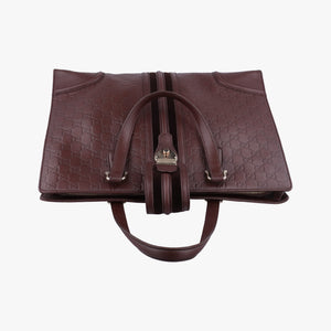 Pre-owned Gucci Treasure Burgundy Leather 163033 handbag | stylenewstar