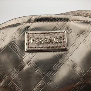 Pre-owned VERSACE Metallic Hobo Gold Patent×Leather  handbag | stylenewstar