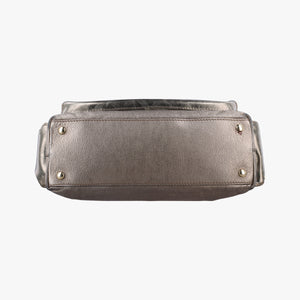 Pre-owned VERSACE Metallic Hobo Gold Patent×Leather  handbag | stylenewstar