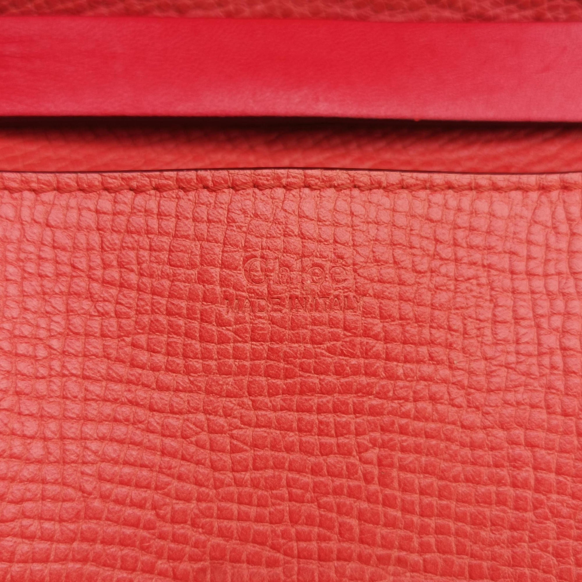 Vintage Chloe DREW Red×orange Leather  shoulderbag | stylenewstar