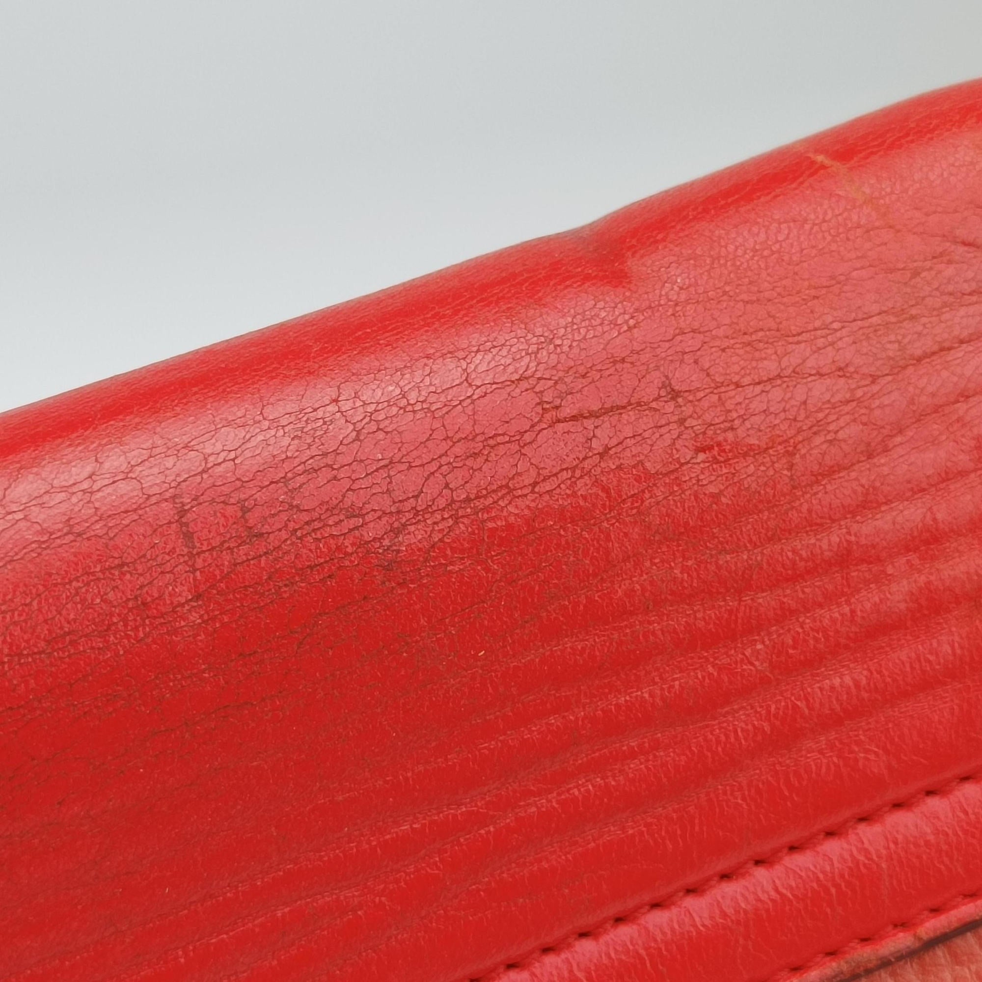 Vintage Chloe DREW Red×orange Leather  shoulderbag | stylenewstar