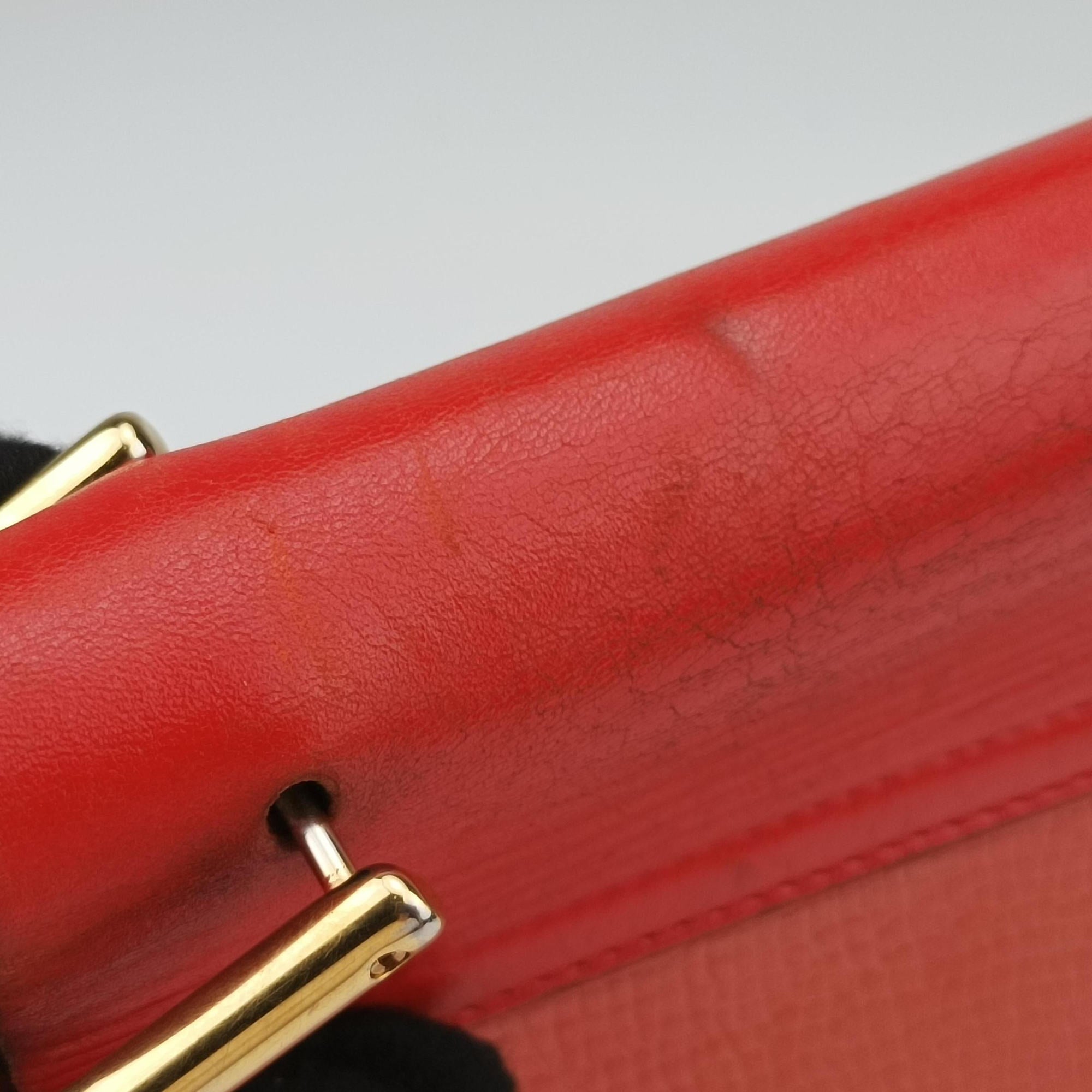 Vintage Chloe DREW Red×orange Leather  shoulderbag | stylenewstar