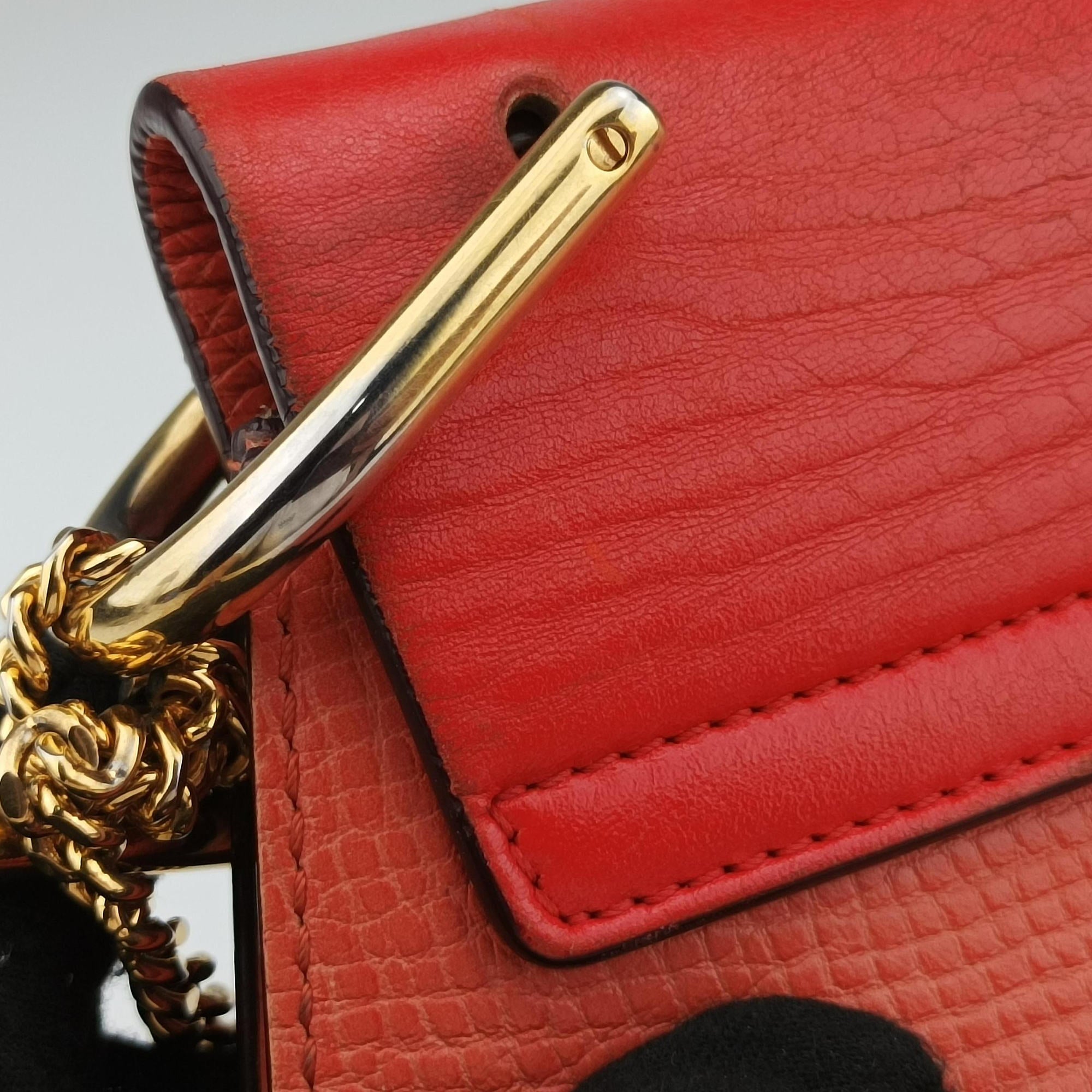Vintage Chloe DREW Red×orange Leather  shoulderbag | stylenewstar
