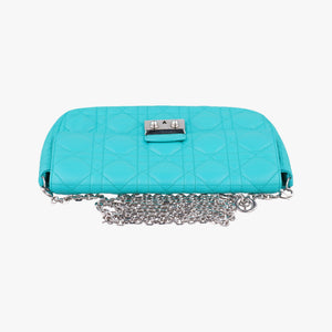 Pre-owned Christian Dior Miss Dior Canage New Lock Blue lambskin  shoulderbag | stylenewstar