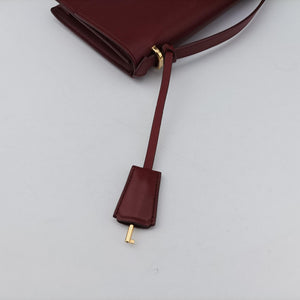 Secondhand Ferragamo Gancino Burgundy Leather  shoulderbag | stylenewstar