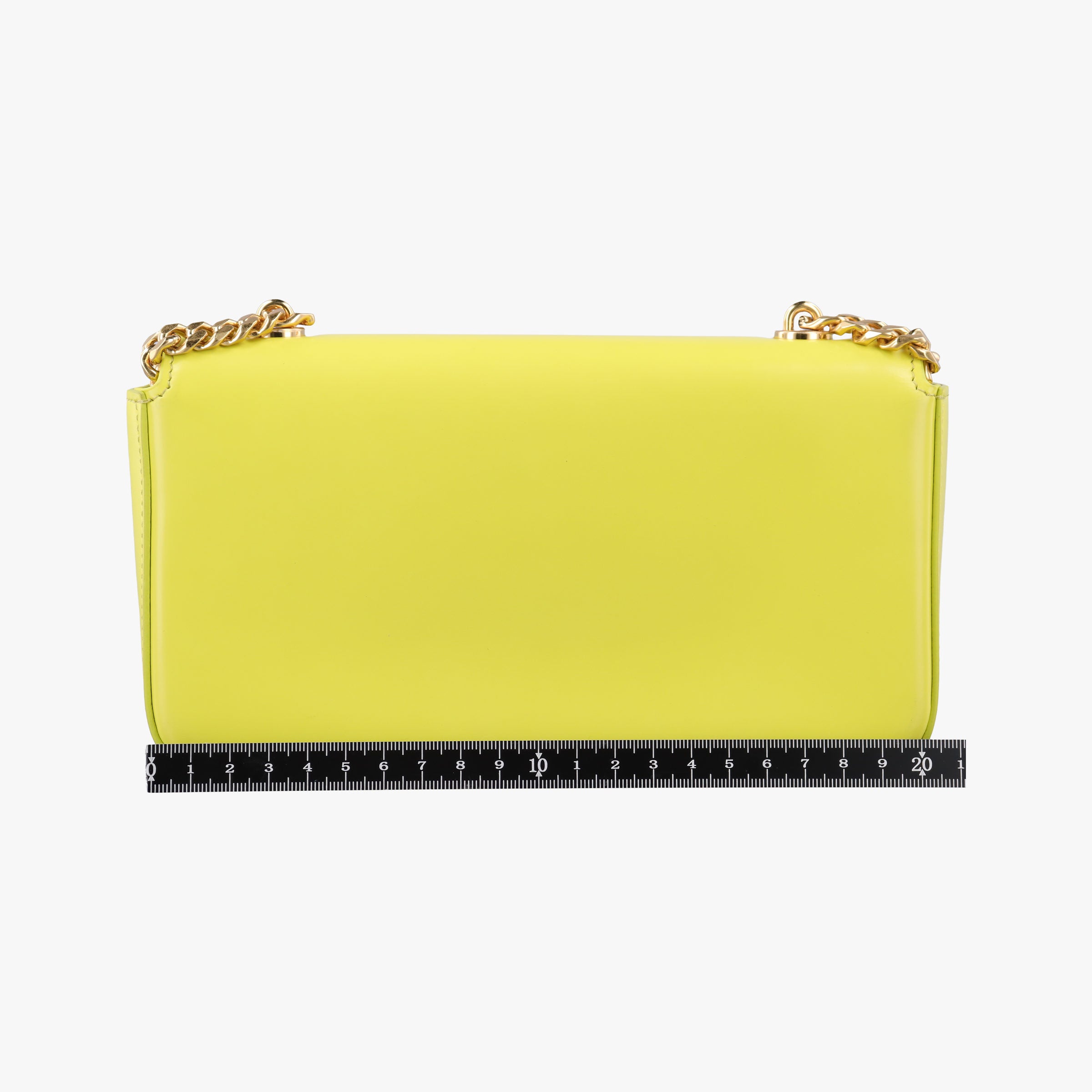 Pre-owned Celine Triomphe Chain Yellow Leather  shoulderbag | stylenewstar