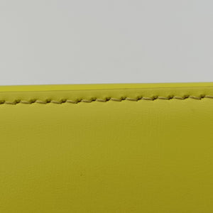 Pre-owned Celine Triomphe Chain Yellow Leather  shoulderbag | stylenewstar