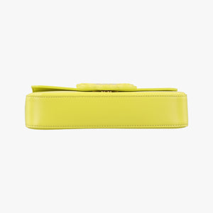 Pre-owned Celine Triomphe Chain Yellow Leather  shoulderbag | stylenewstar