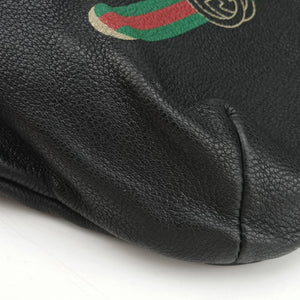 Pre-owned Gucci Print Black Leather 530412 bum bag/waist bag | stylenewstar