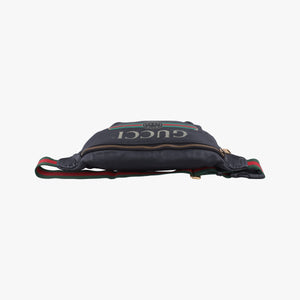 Pre-owned Gucci Print Black Leather 530412 bum bag/waist bag | stylenewstar