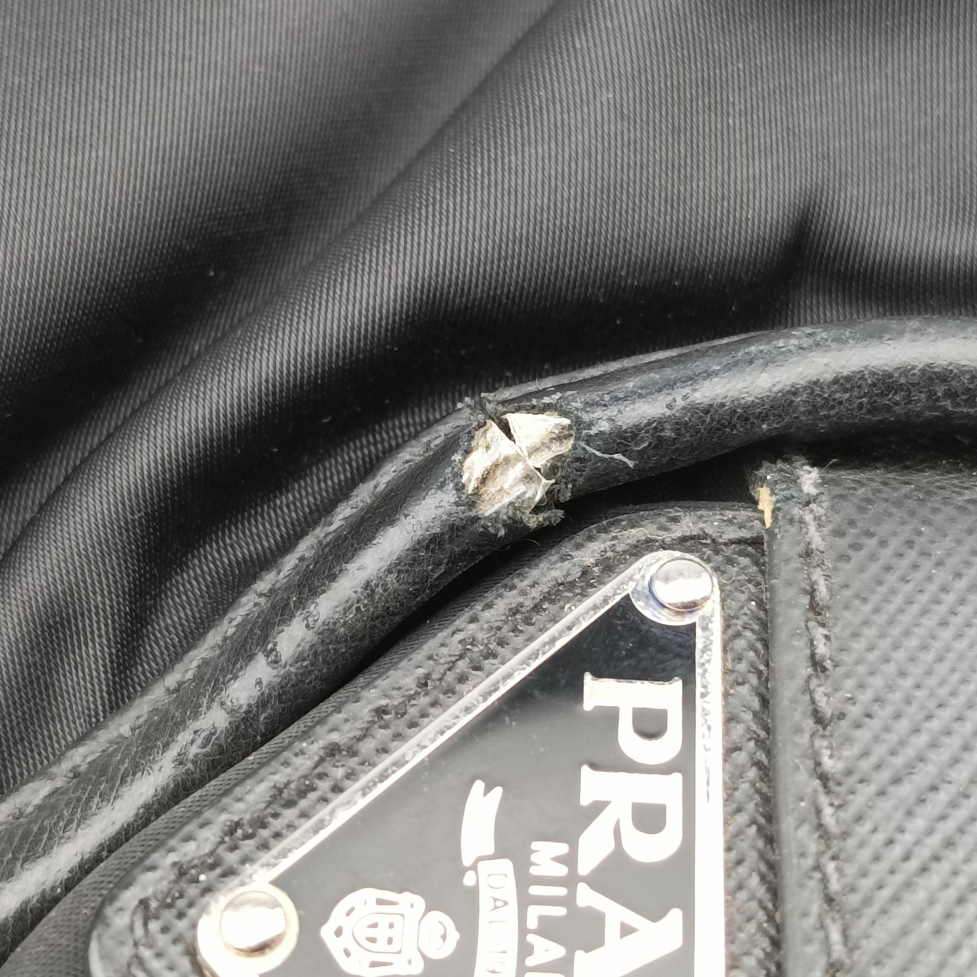 Vintage Prada Vela Messenger Bag Black Nylon V166 shoulderbag | stylenewstar