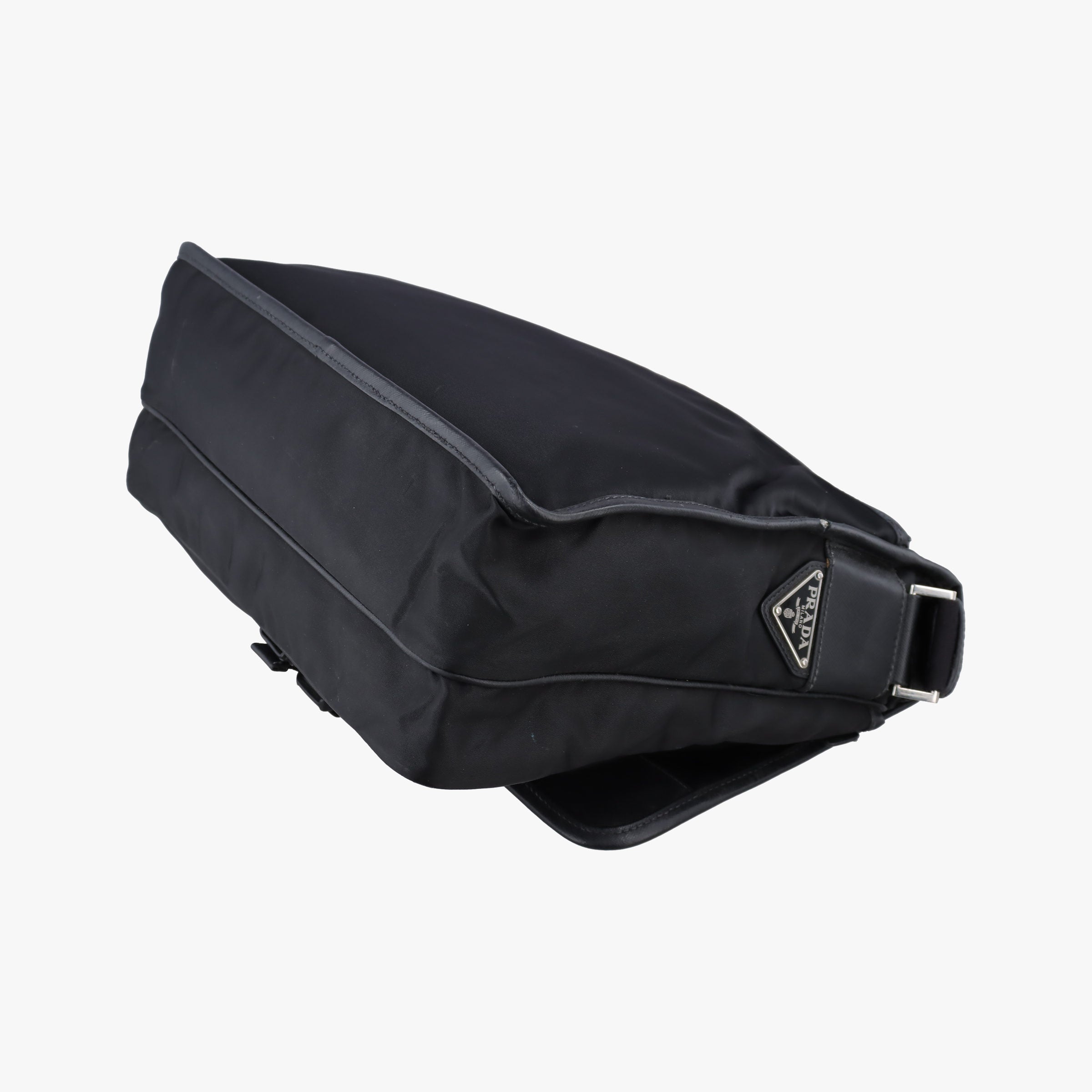Vintage Prada Vela Messenger Bag Black Nylon V166 shoulderbag | stylenewstar