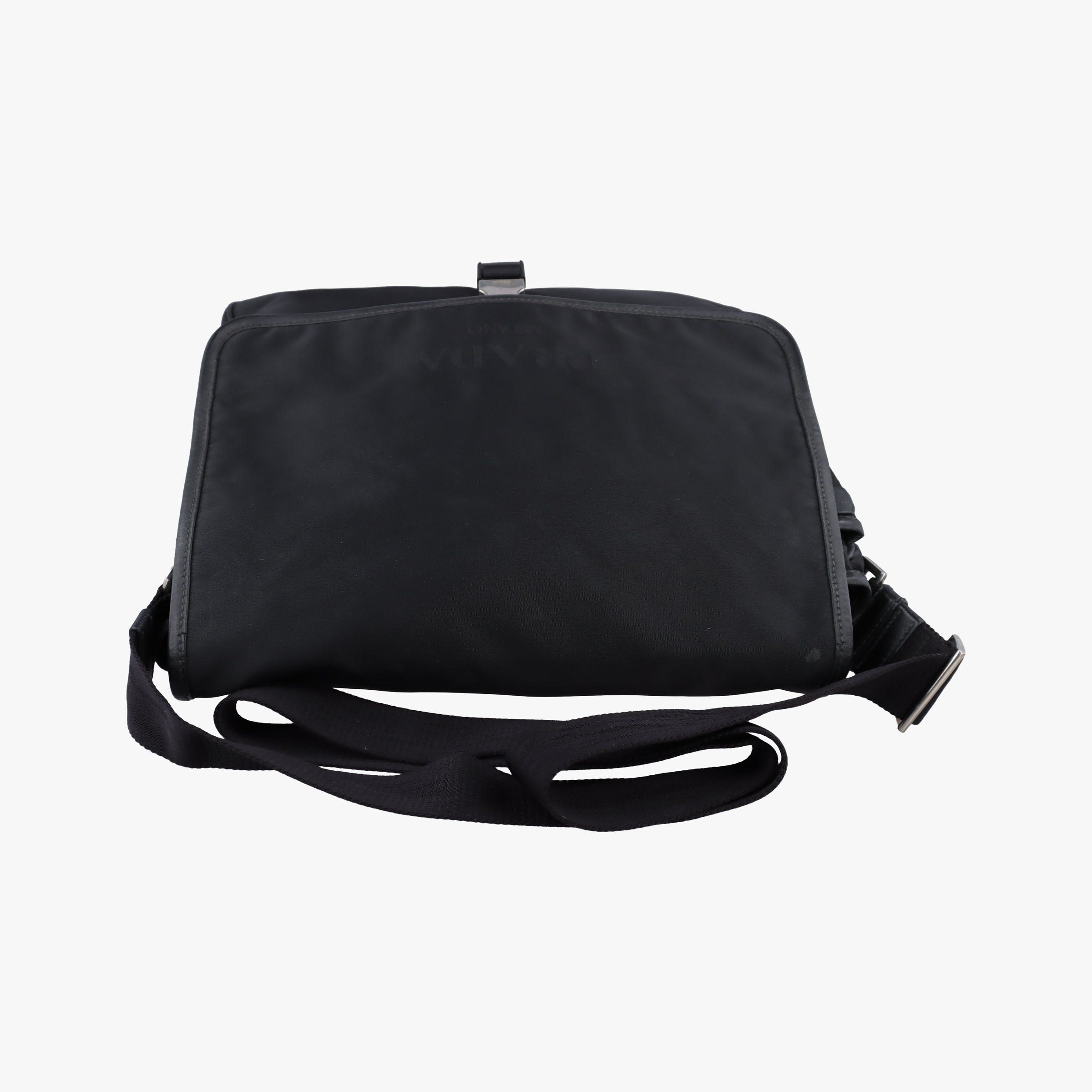 Vintage Prada Vela Messenger Bag Black Nylon V166 shoulderbag | stylenewstar