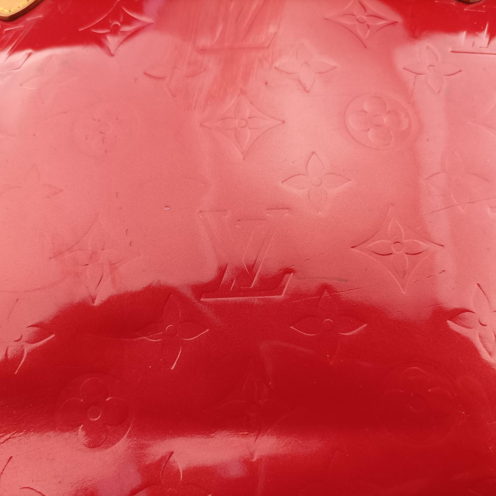 Pre-owned Louis Vuitton Rosewood FRAMBOISE Vernis M91989 handbag | stylenewstar