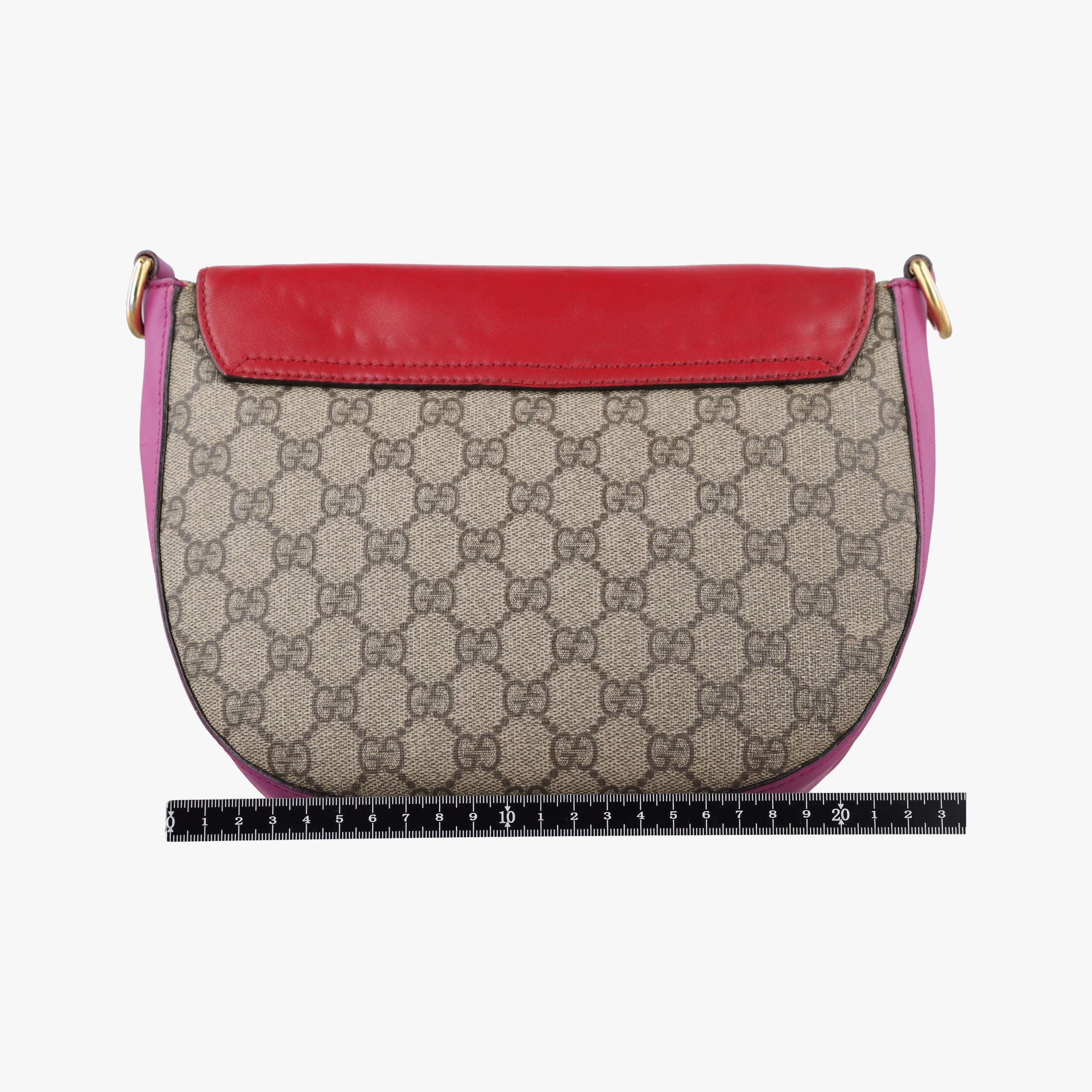 Pre-owned Gucci Padlock Guccissima Beige×Red×Multicolour PVC coated canvas×Leather 453189 shoulderbag | stylenewstar