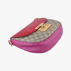 Pre-owned Gucci Padlock Guccissima Beige×Red×Multicolour PVC coated canvas×Leather 453189 shoulderbag | stylenewstar