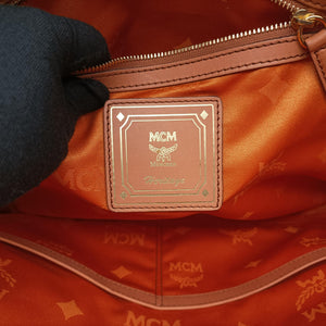 Secondhand MCM Logogram business Brown Leather  handbag | stylenewstar