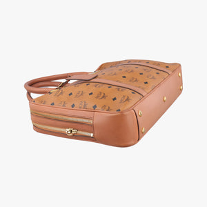 Secondhand MCM Logogram business Brown Leather  handbag | stylenewstar