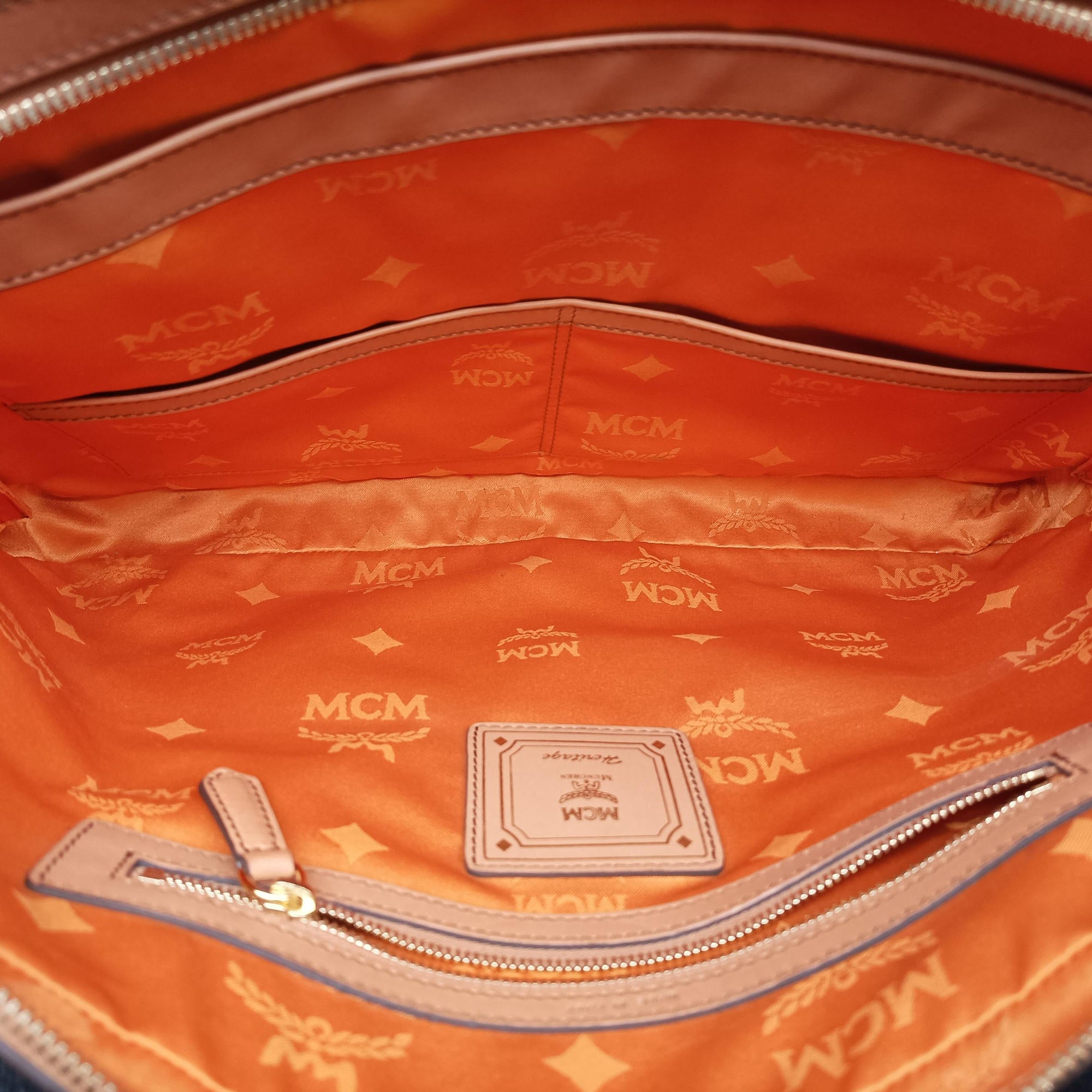 Secondhand MCM Logogram business Brown Leather  handbag | stylenewstar