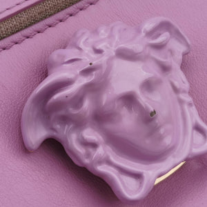 Pre-owned VERSACE Palazzo Empire Medusa Pink Leather  shoulderbag | stylenewstar