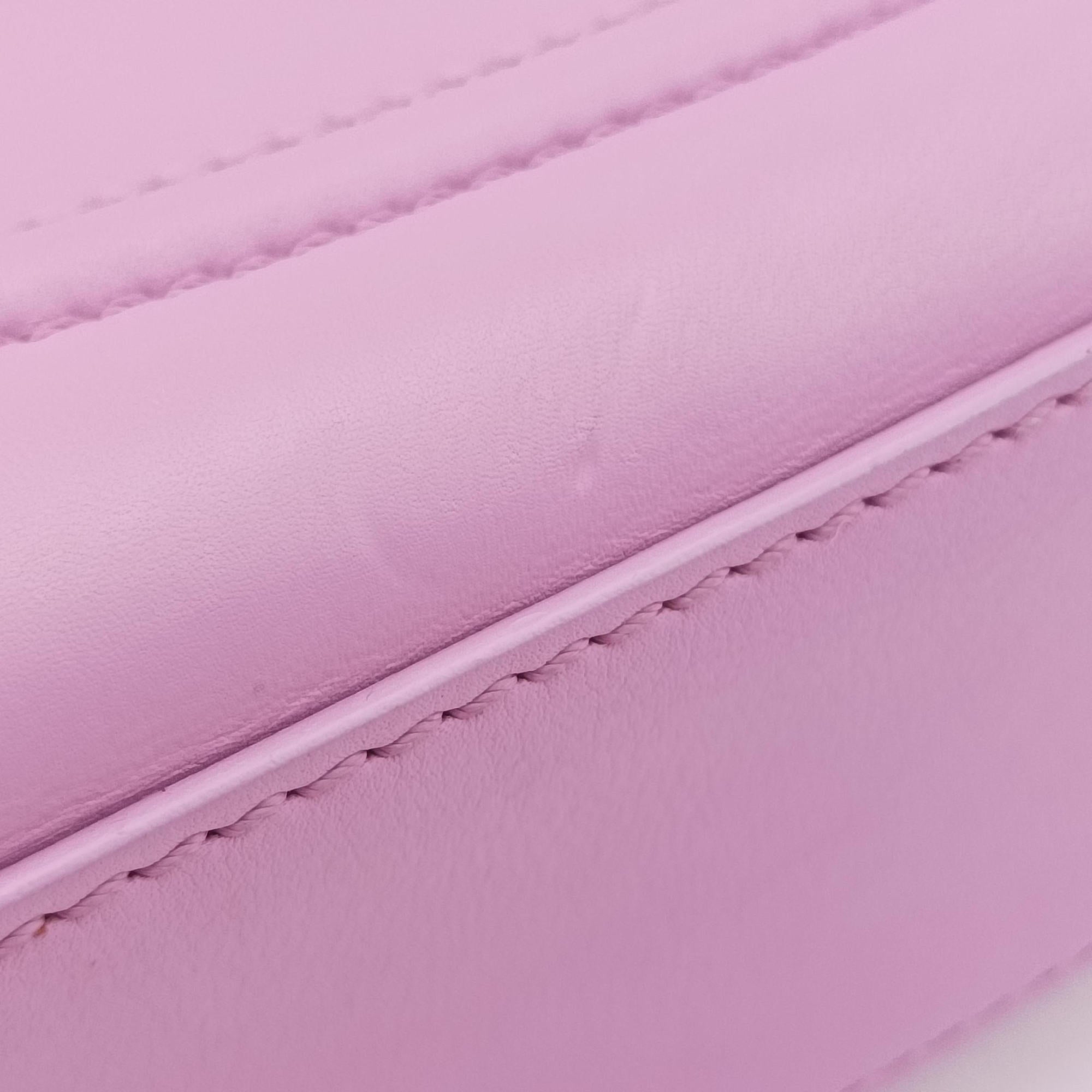 Pre-owned VERSACE Palazzo Empire Medusa Pink Leather  shoulderbag | stylenewstar
