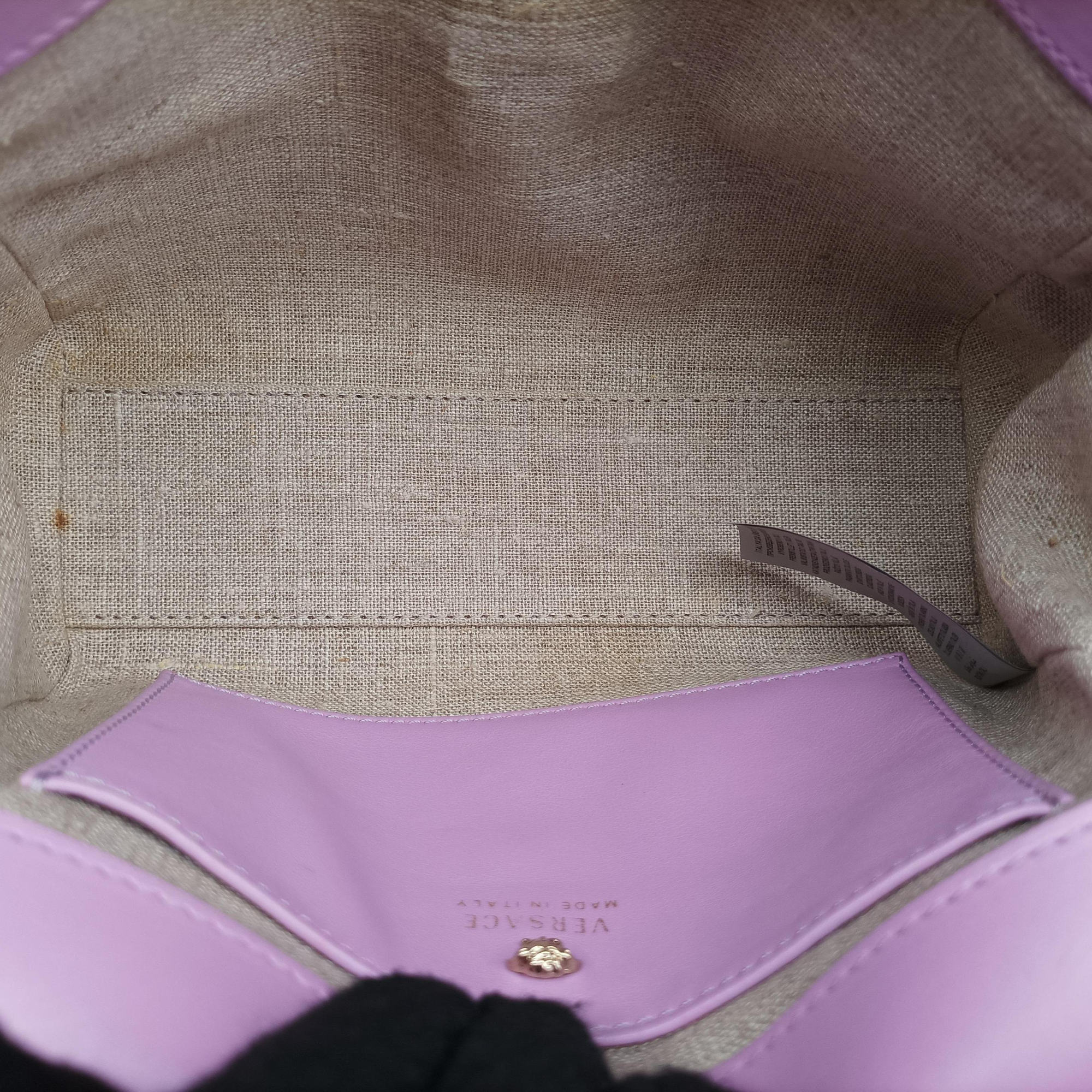 Pre-owned VERSACE Palazzo Empire Medusa Pink Leather  shoulderbag | stylenewstar