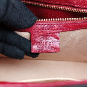 Pre-owned Gucci Sylvie red×Multicolour Leather 524405 shoulderbag | stylenewstar
