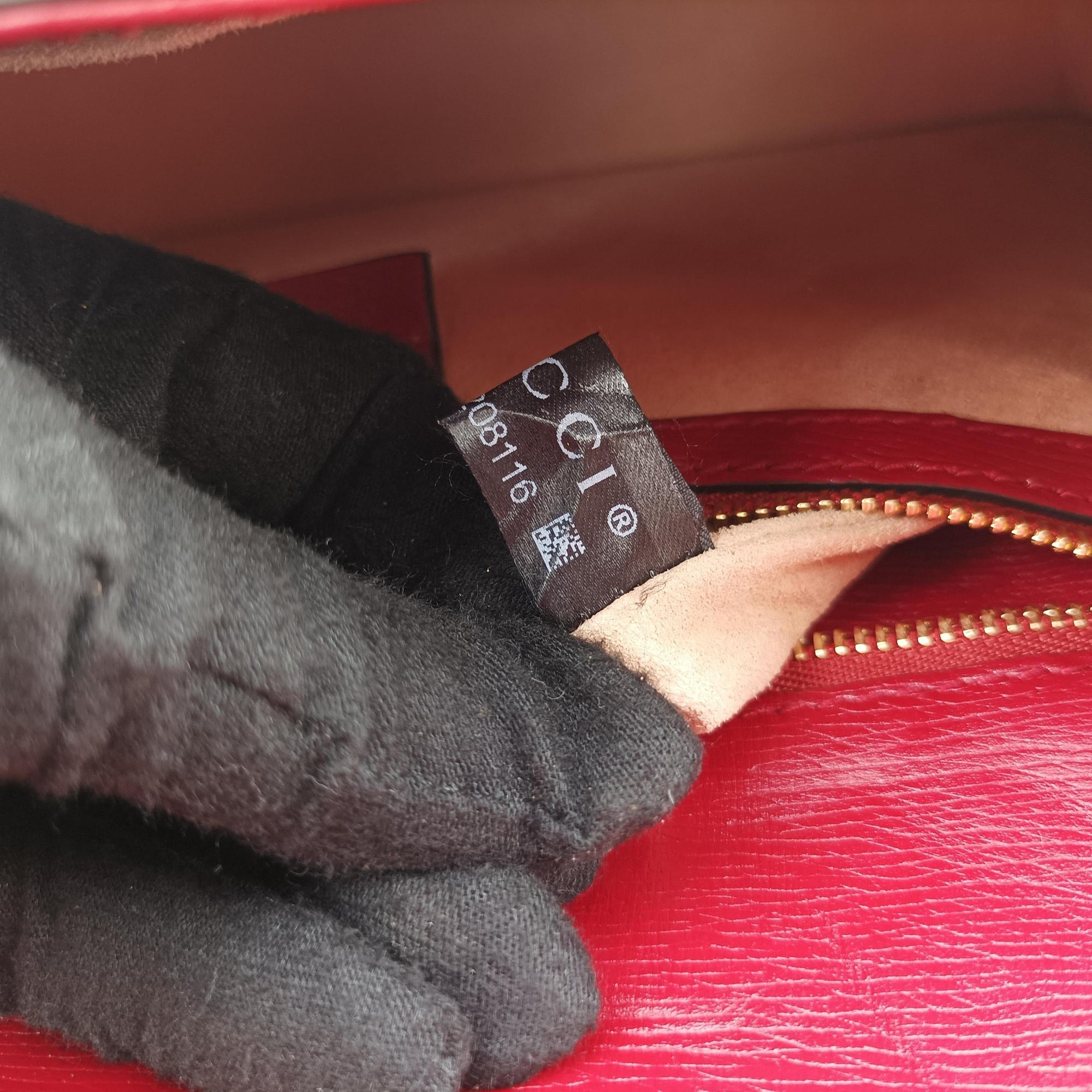 Pre-owned Gucci Sylvie red×Multicolour Leather 524405 shoulderbag | stylenewstar