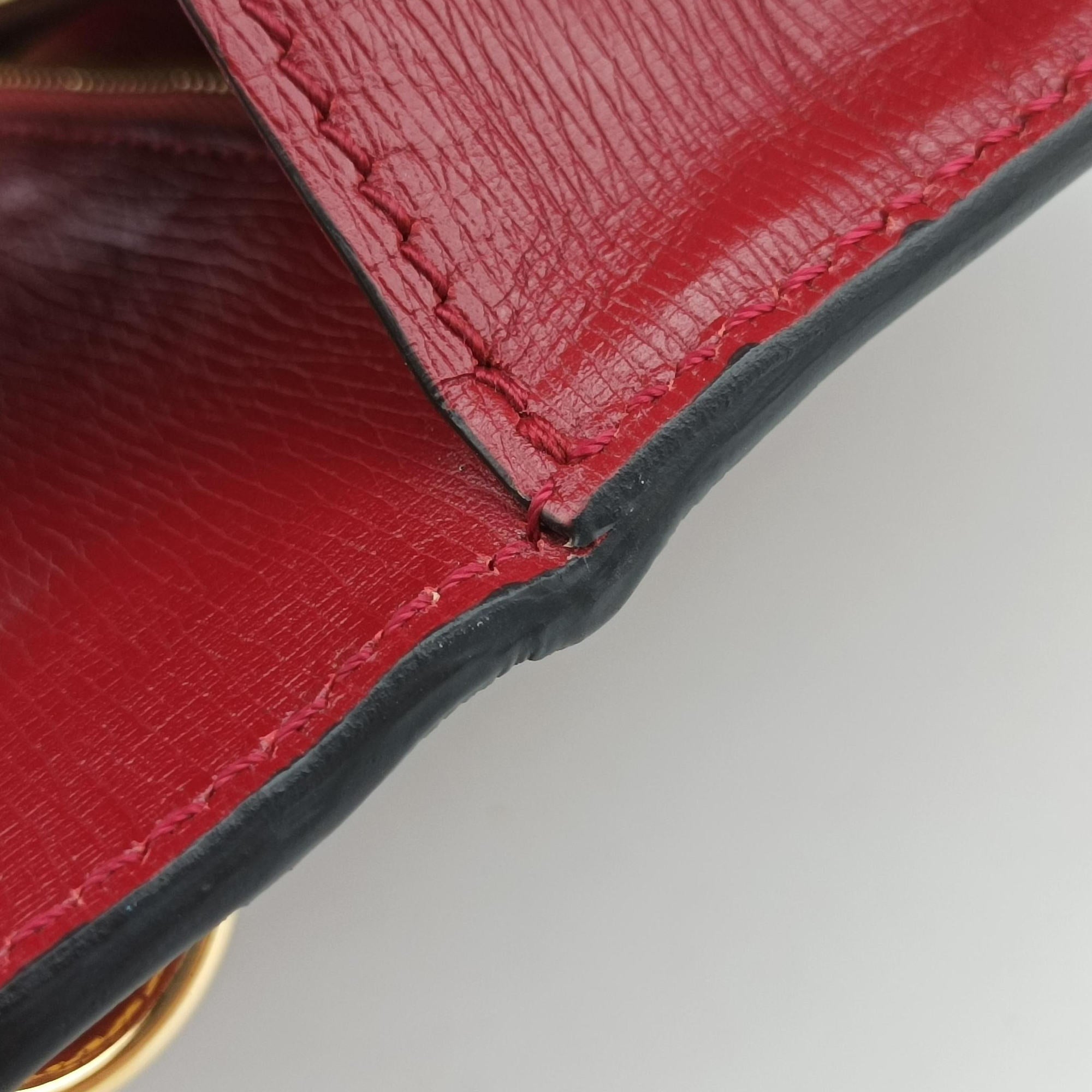 Pre-owned Gucci Sylvie red×Multicolour Leather 524405 shoulderbag | stylenewstar