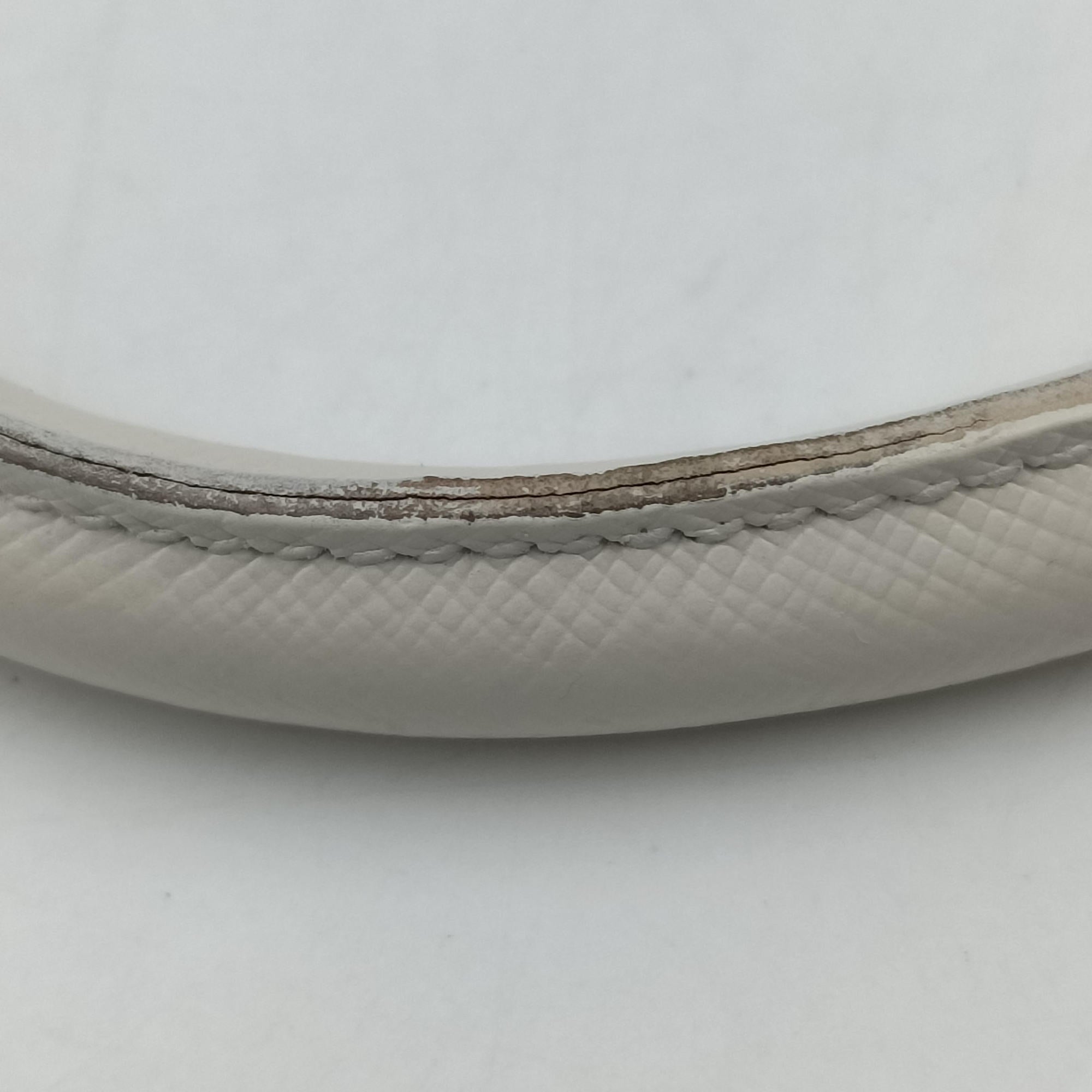Secondhand Prada Perforated White leather  handbag | stylenewstar