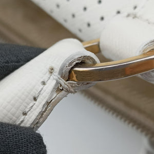Secondhand Prada Perforated White leather  handbag | stylenewstar