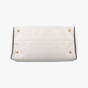 Secondhand Prada Perforated White leather  handbag | stylenewstar
