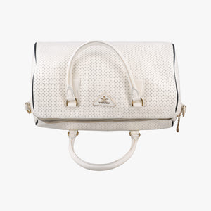 Secondhand Prada Perforated White leather  handbag | stylenewstar