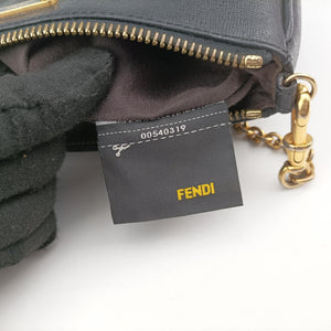 Pre-owned Fendi accessory pouch Black Leather 8M0271 handbag | stylenewstar