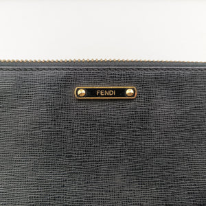 Pre-owned Fendi accessory pouch Black Leather 8M0271 handbag | stylenewstar