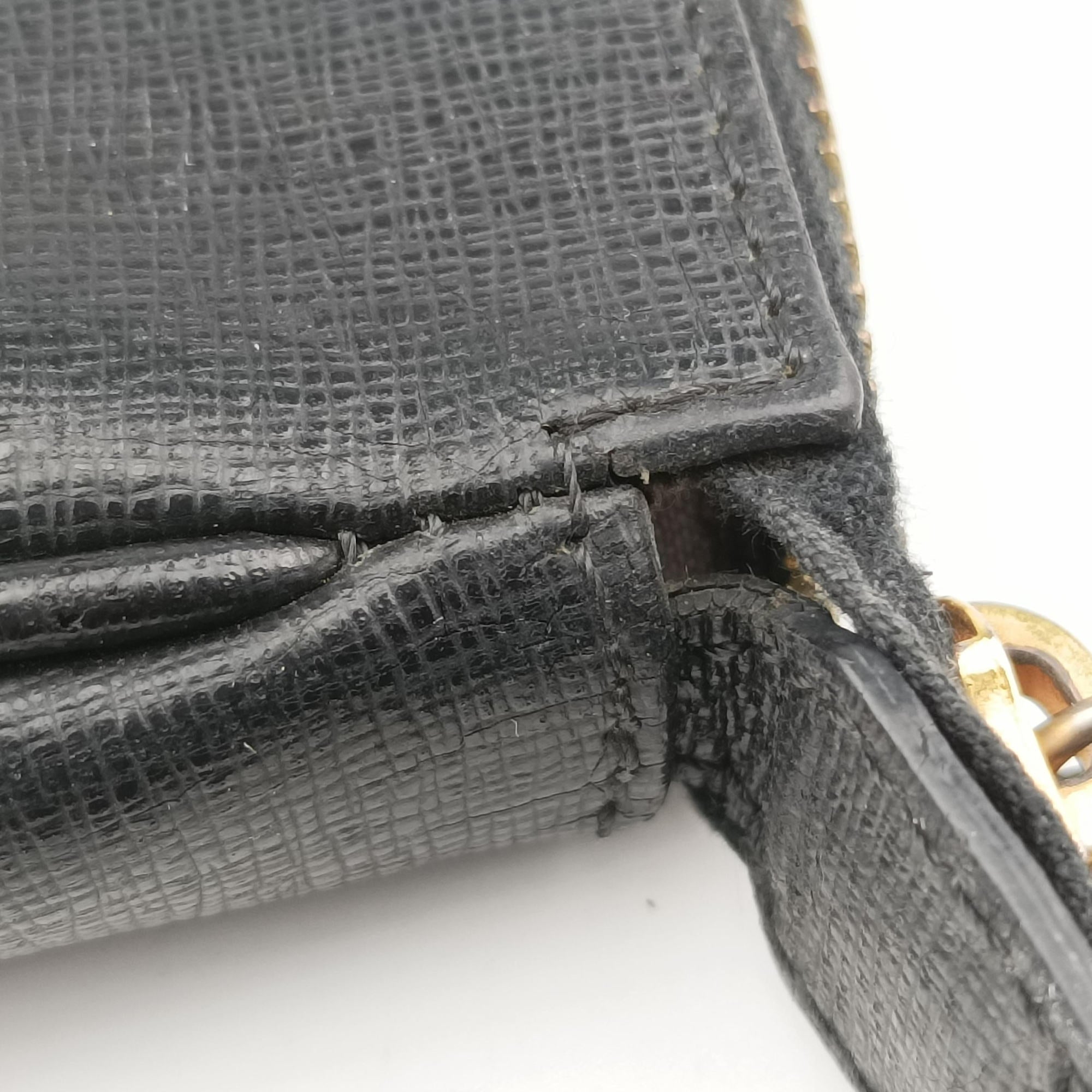 Pre-owned Fendi accessory pouch Black Leather 8M0271 handbag | stylenewstar