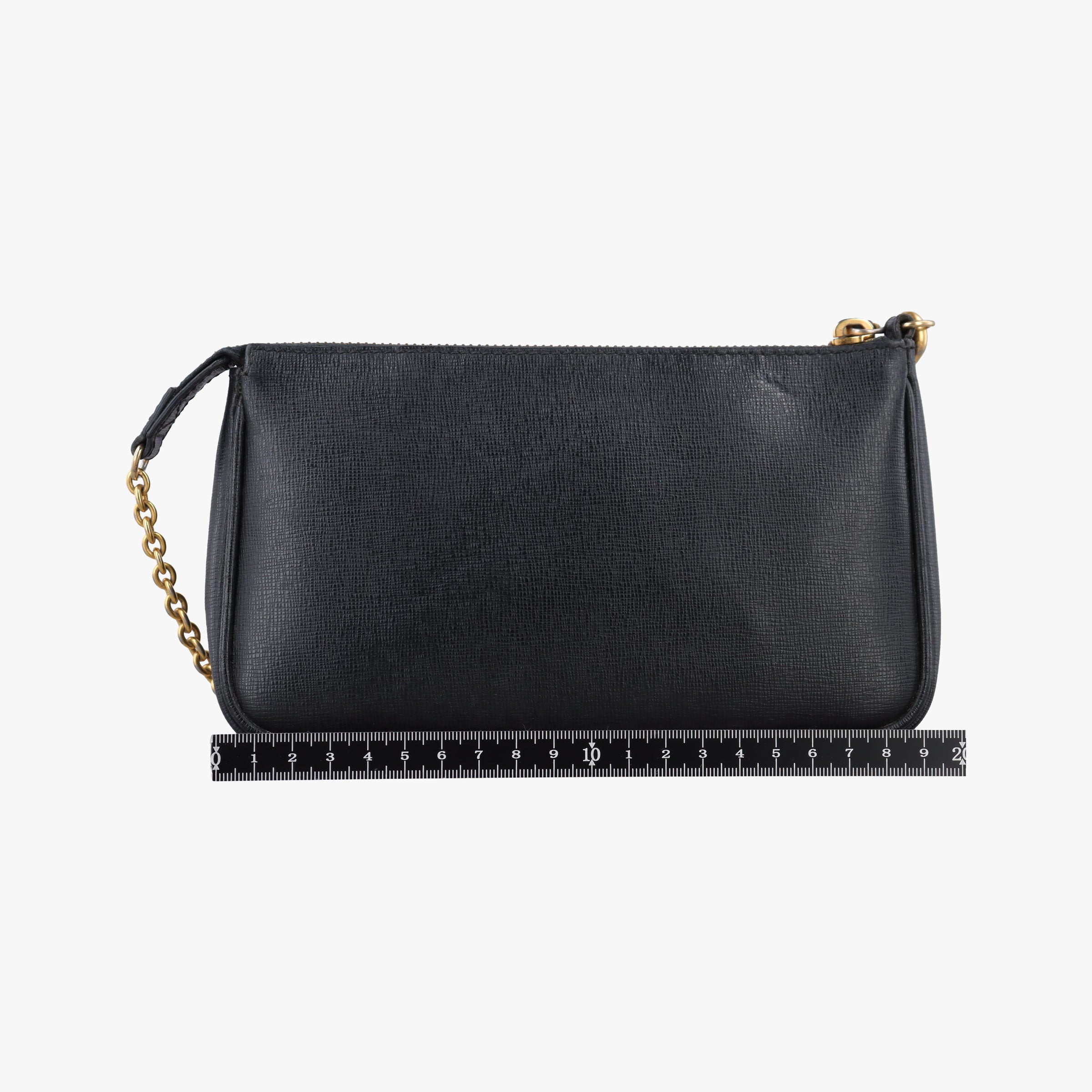 Pre-owned Fendi accessory pouch Black Leather 8M0271 handbag | stylenewstar