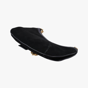 Vintage Gucci Tiger Head Black Suede×leather 001.41 shoulderbag | stylenewstar