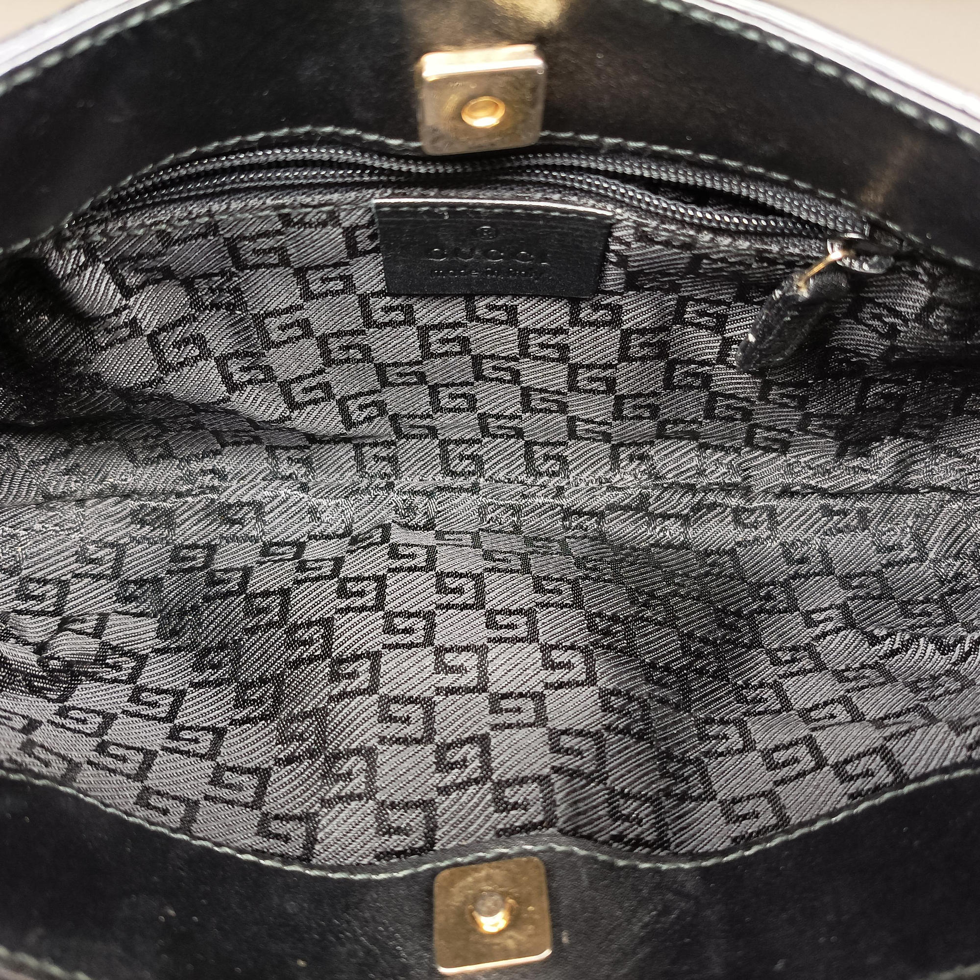 Vintage Gucci Tiger Head Black Suede×leather 001.41 shoulderbag | stylenewstar
