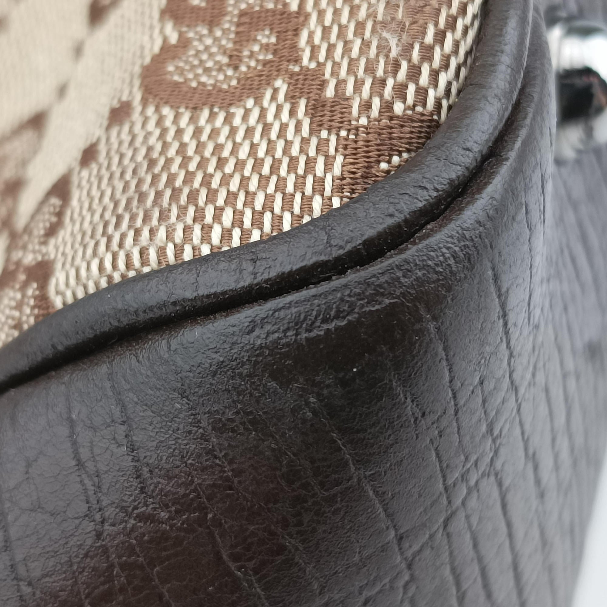 Pre-owned Gucci GG canvas bamboo Beige × brown Canvas×Leather 112526 handbag | stylenewstar