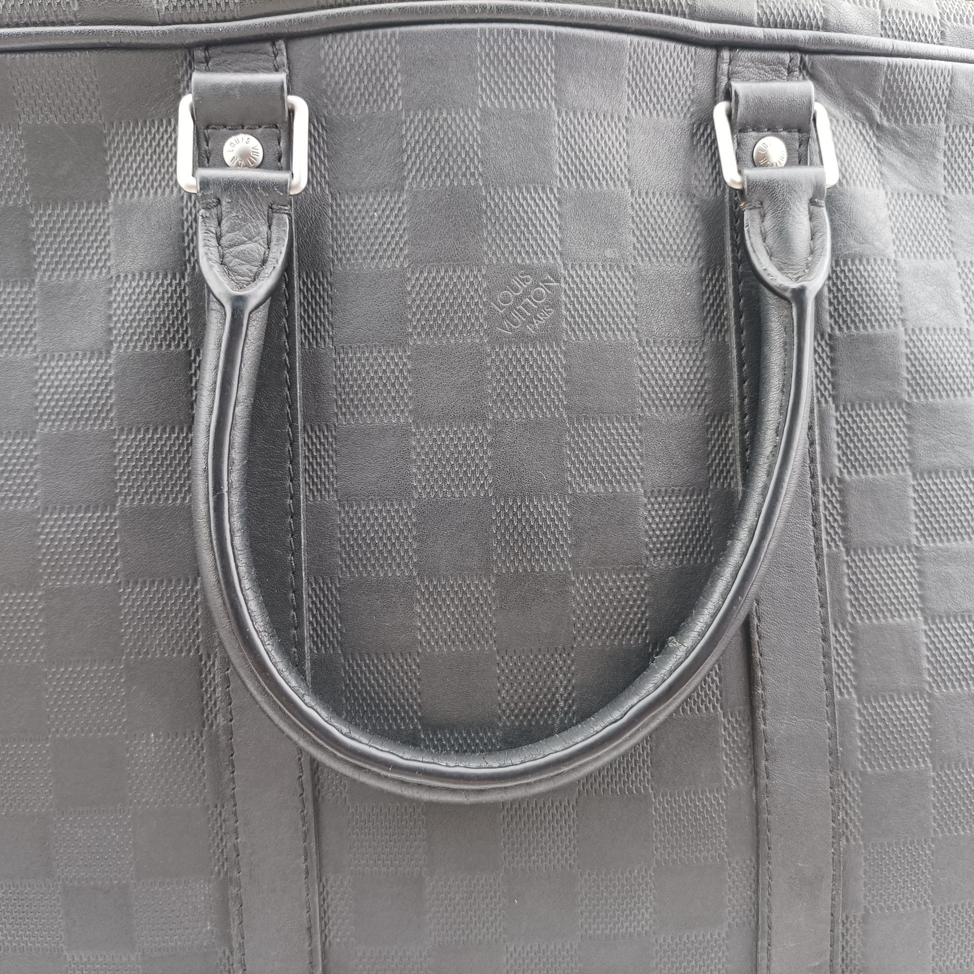 Pre-owned Louis Vuitton Porte-Document Voyage onyx Damier Infini N41146 handbag | stylenewstar