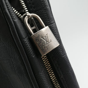 Pre-owned Louis Vuitton Porte-Document Voyage onyx Damier Infini N41146 handbag | stylenewstar