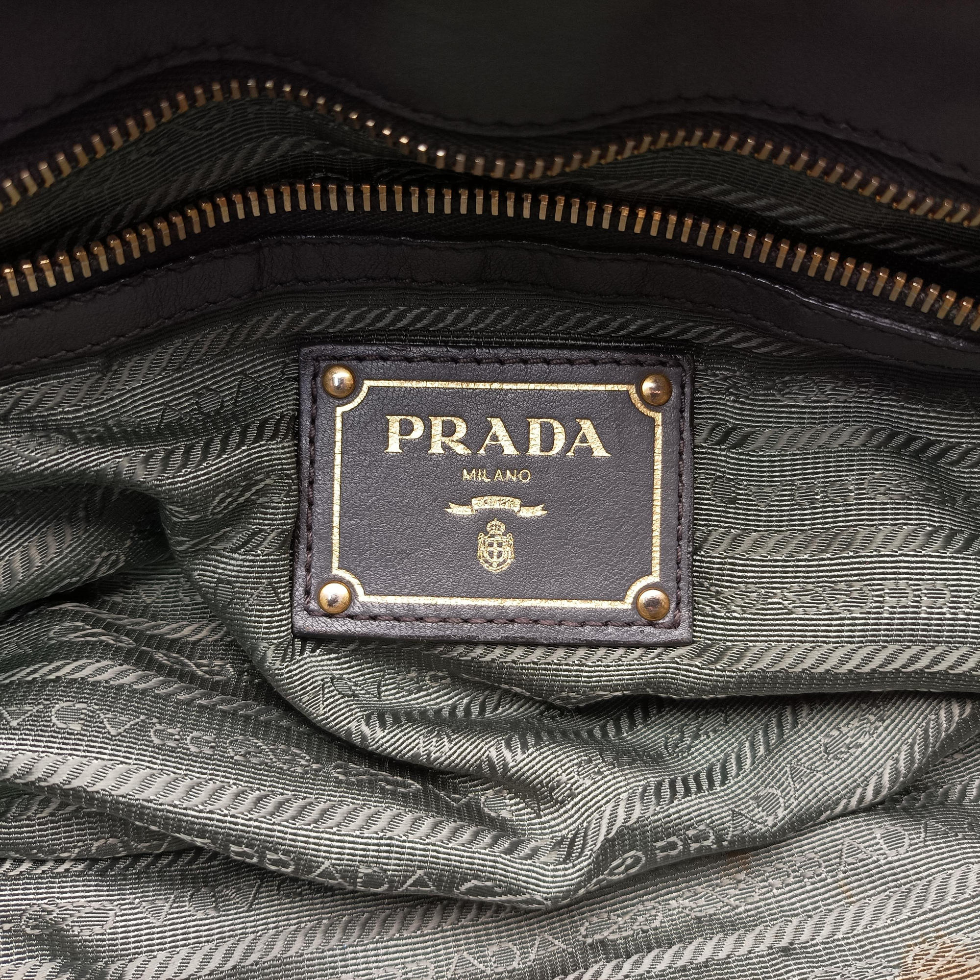 Secondhand Prada Gaufre Green nylon×Leather BN2805 shoulderbag | stylenewstar