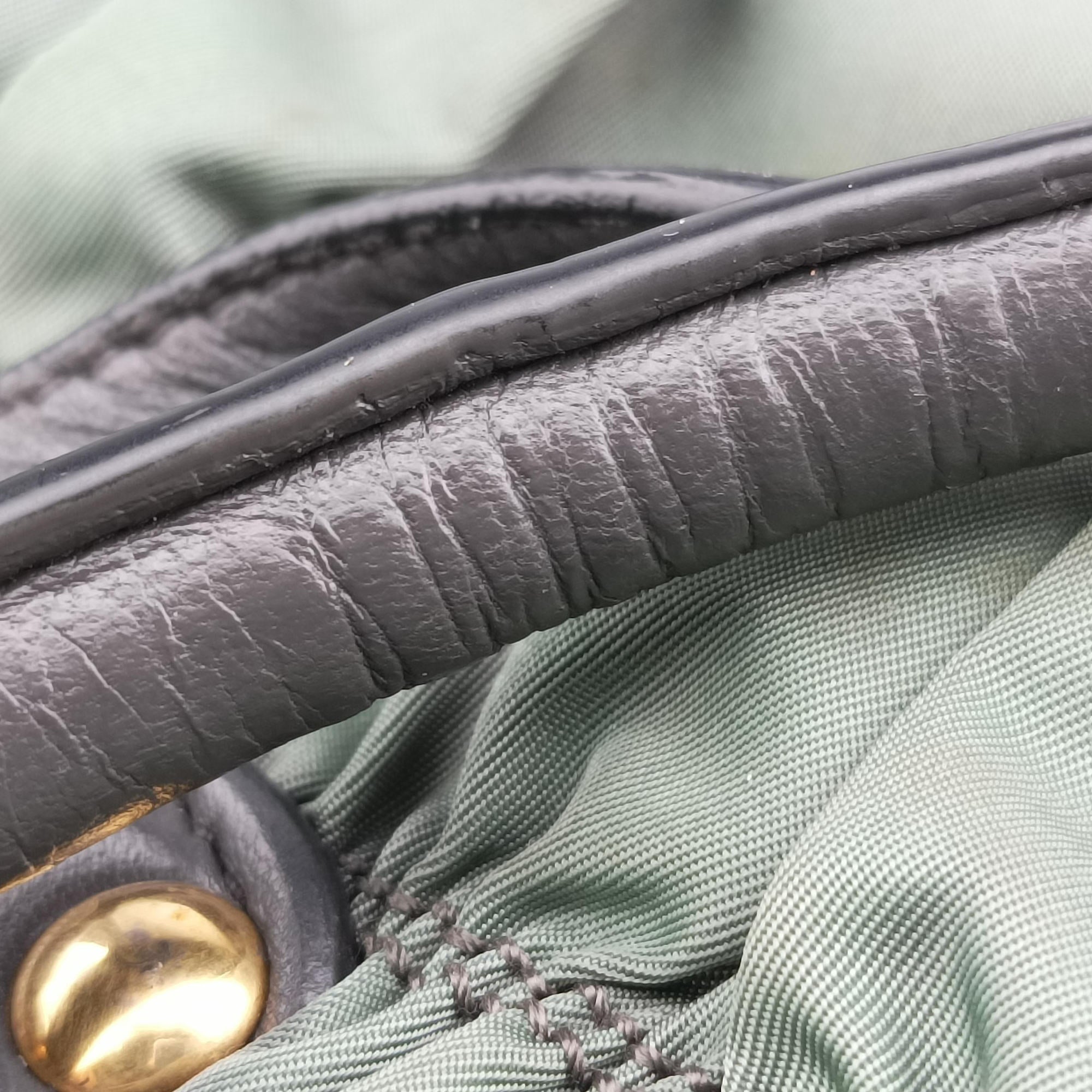 Secondhand Prada Gaufre Green nylon×Leather BN2805 shoulderbag | stylenewstar