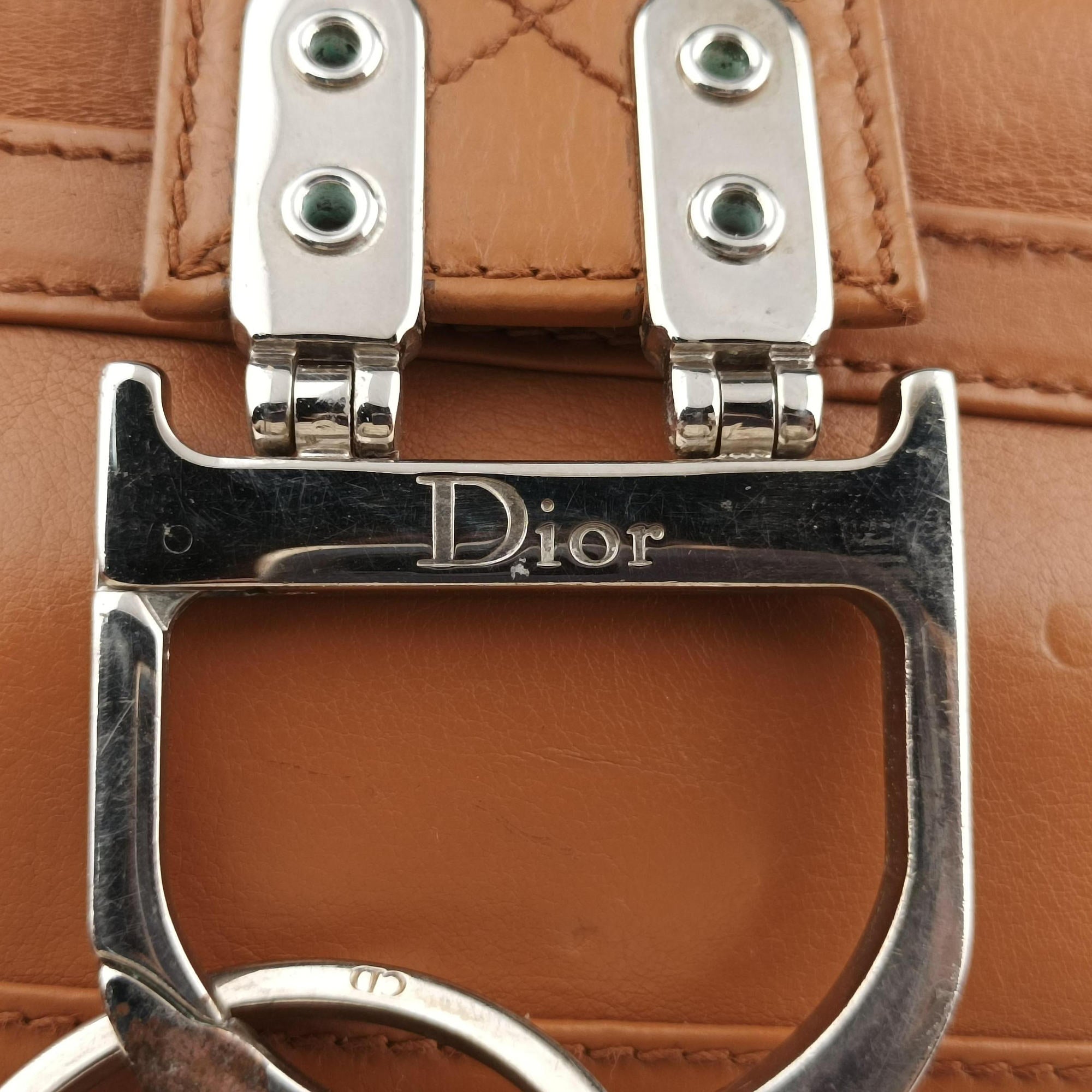 Secondhand Christian Dior D Logo Hobo Brown leather  shoulderbag | stylenewstar
