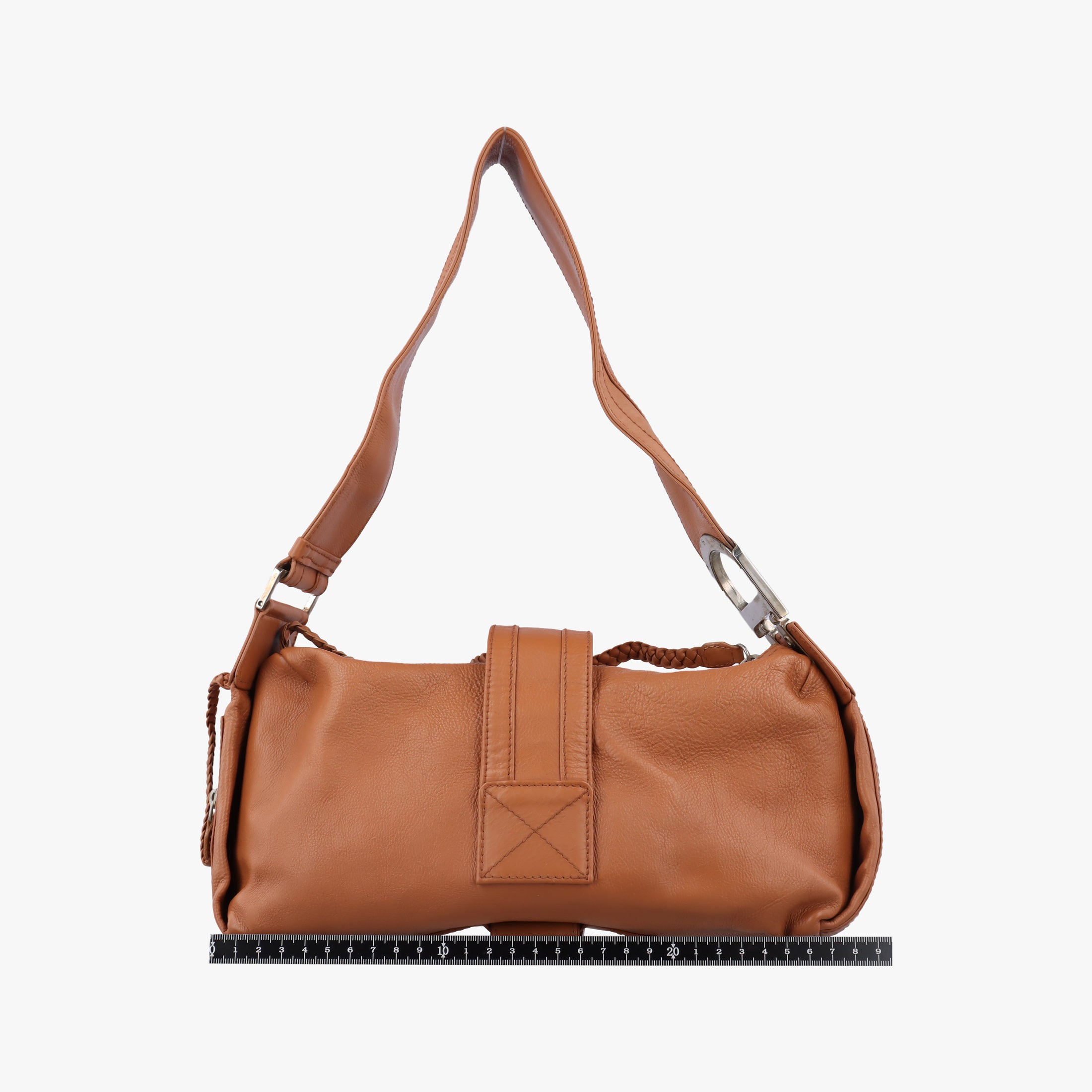 Secondhand Christian Dior D Logo Hobo Brown leather  shoulderbag | stylenewstar