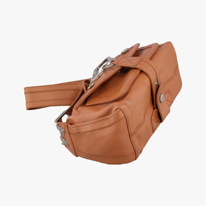 Secondhand Christian Dior D Logo Hobo Brown leather  shoulderbag | stylenewstar