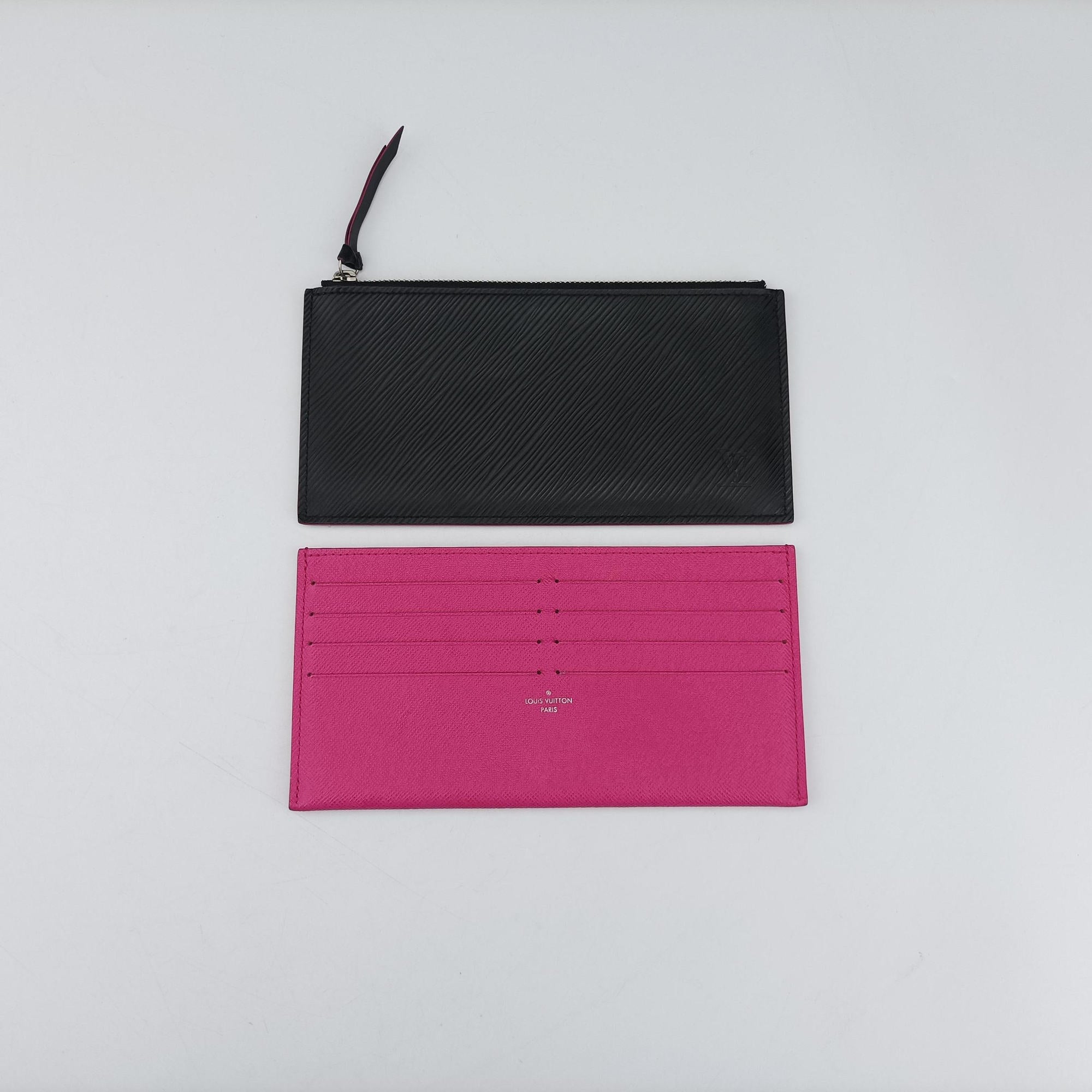 Pre-owned Louis Vuitton Pochette Felice Noir×Pink Epi M64579 shoulderbag | stylenewstar